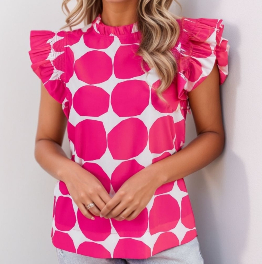 Berrylicious Flutter Sleeve Blouse